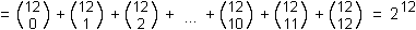 binomial coefficients